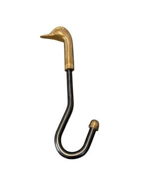Vintage Brass Duck Head Fireplace Damper Pull Hook Iron Brass Wall Fireplace